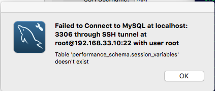 MySQL table performance_schema.session_variables doesn&#039;t exist